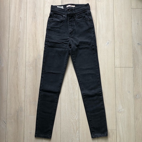 Levi’s Mile High Super Skinny Black Jeans Women’s Size 24 - Picture 1 of 14